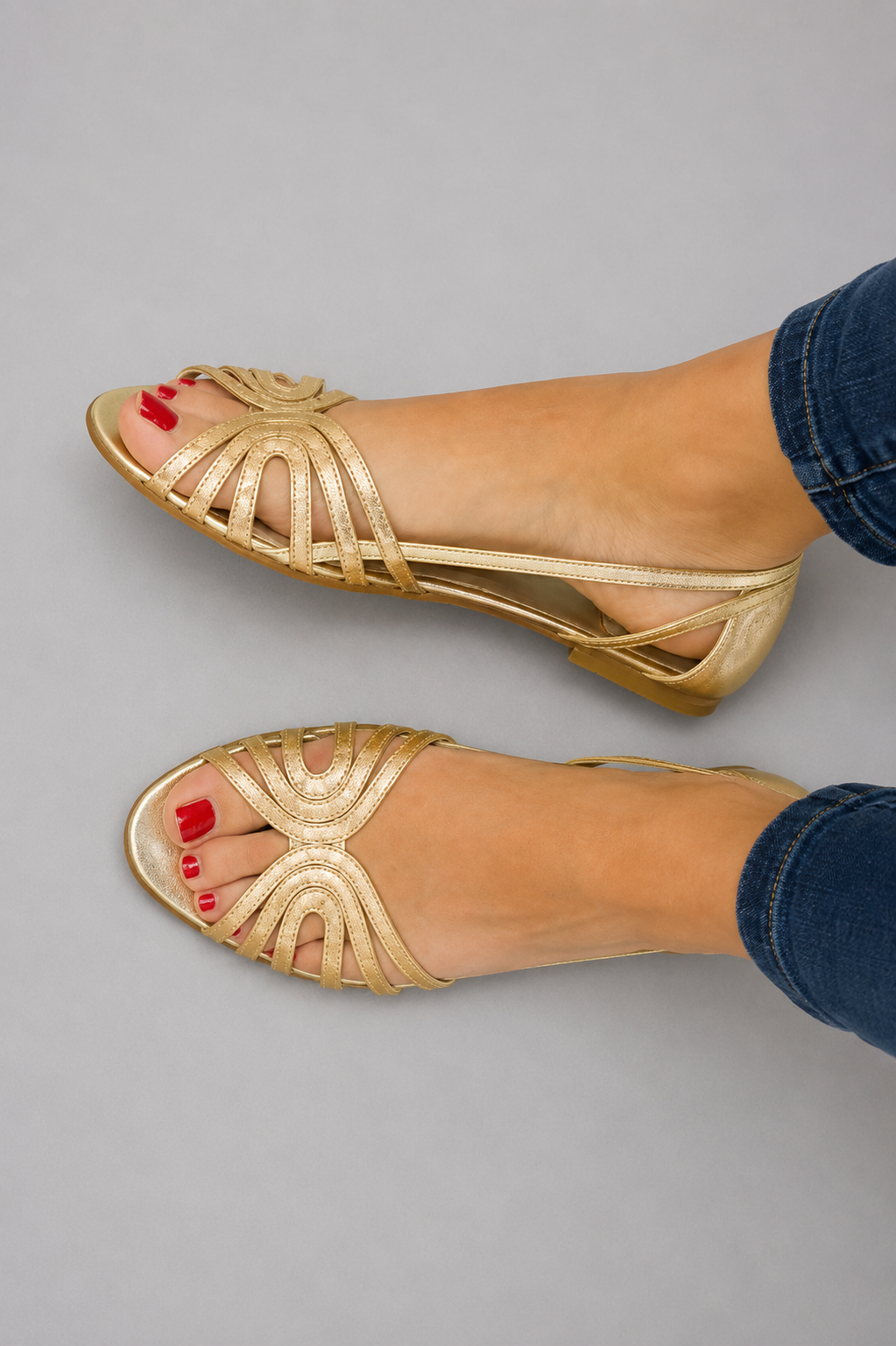 Éléonore™ | Sandali Dorati Luce d&