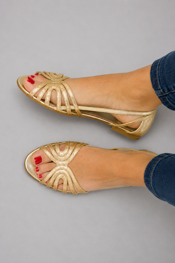 Éléonore™ | Sandali Dorati Luce d&