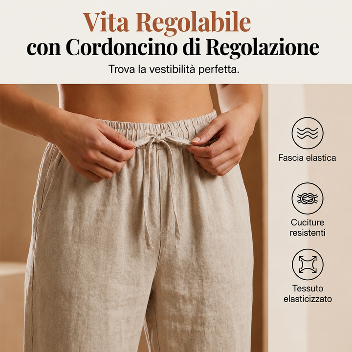 Elisa | Pantaloni Corti in Lino Leggero (Temporaneamente 1+1 GRATIS)