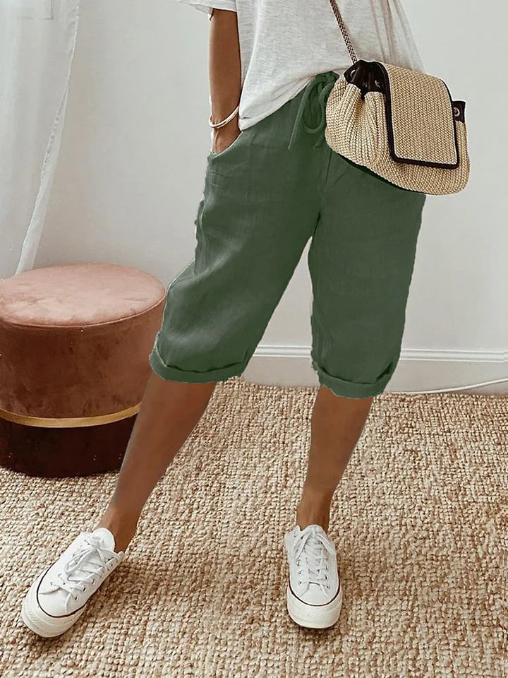 Elisa | Pantaloni Corti in Lino Leggero (Temporaneamente 1+1 GRATIS)