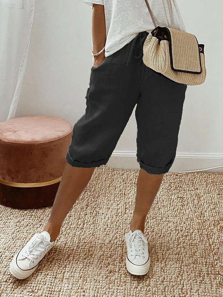 Elisa | Pantaloni Corti in Lino Leggero (Temporaneamente 1+1 GRATIS)