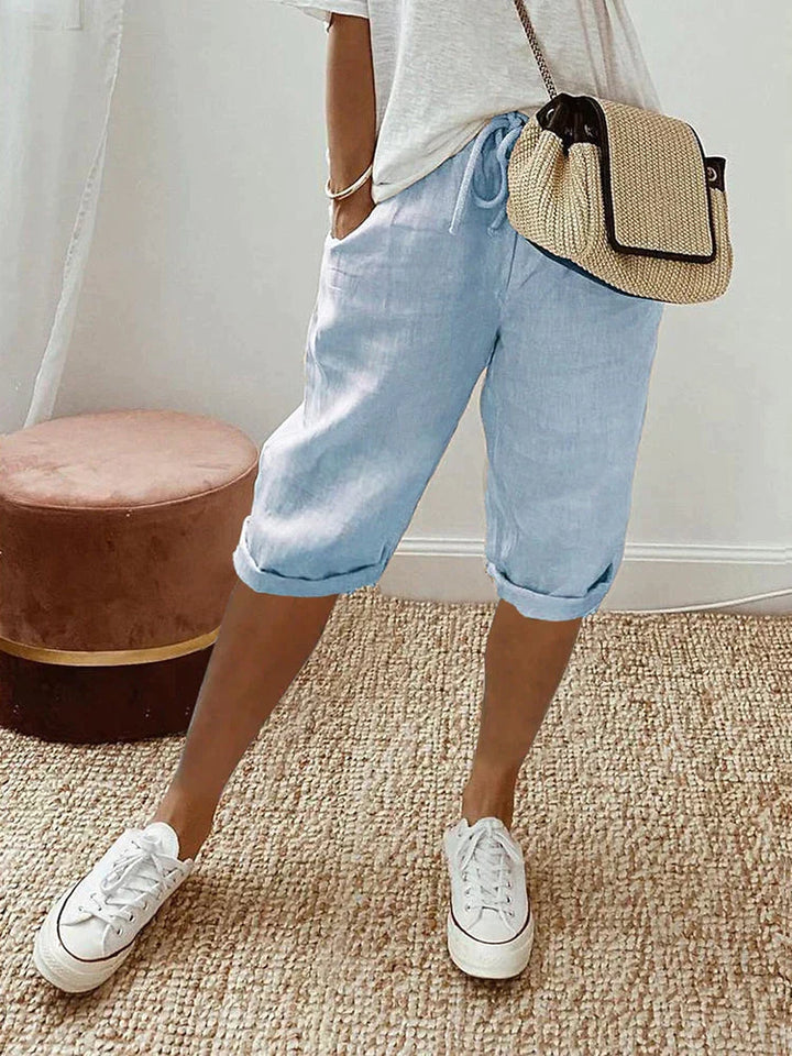 Elisa | Pantaloni Corti in Lino Leggero (Temporaneamente 1+1 GRATIS)
